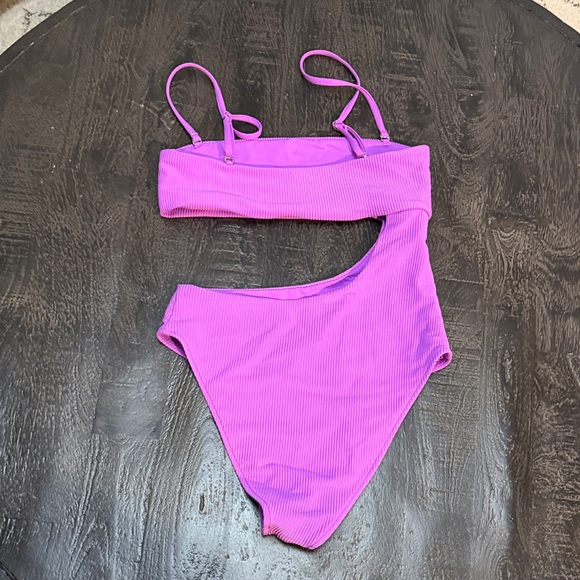 Frankie's Bikinis Purple Cutout Bikini - Picture 5 of 6